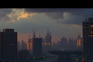 《旧城拾光》海报，老街上修鞋摊与斑驳的墙